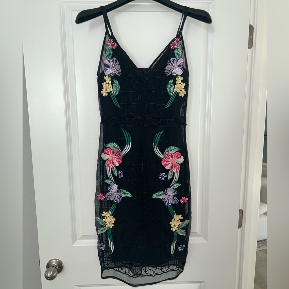 Guess Black Floral Dress